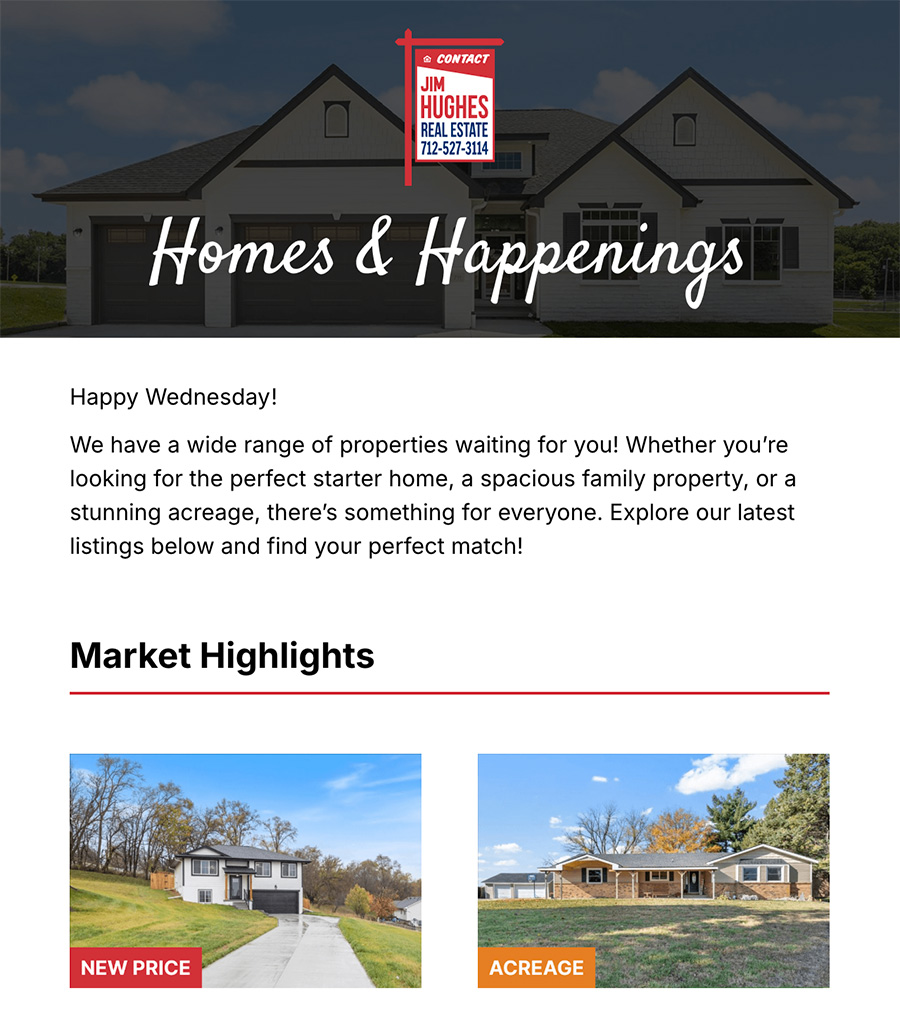 JHRE Home Happenings newsletter